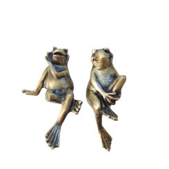 Brass Creative Frog Wardrobe Handle Vintage Dressing Cabinet Door Handle Creative High-end Brass Classic Handle Drawer Knob
