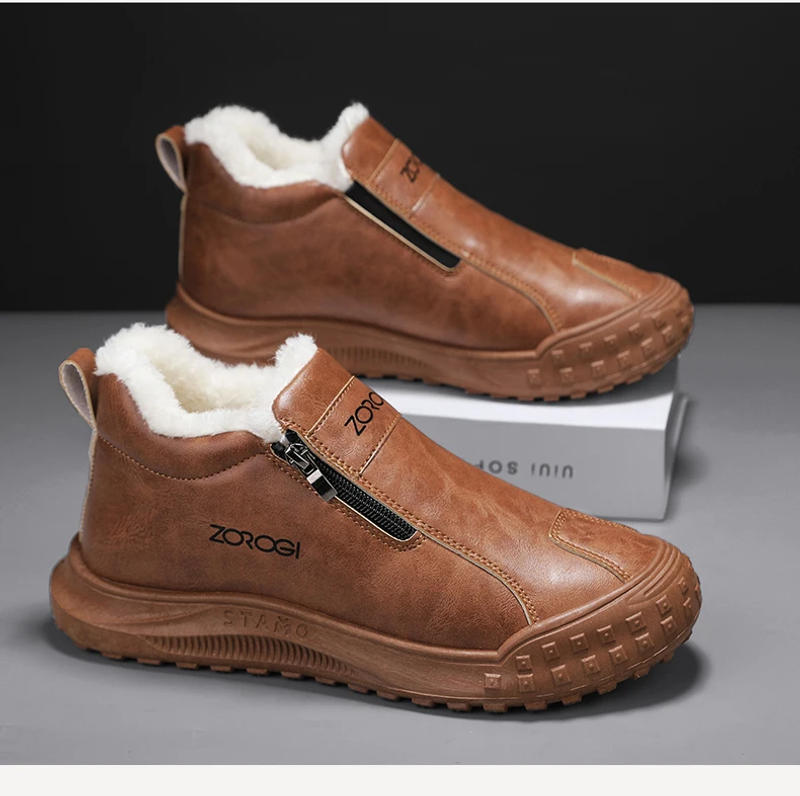 Description Picture 5 of itemMen's fashionable, trendy, comfortable, plush, warm, high top outdoor casual skateboard shoes