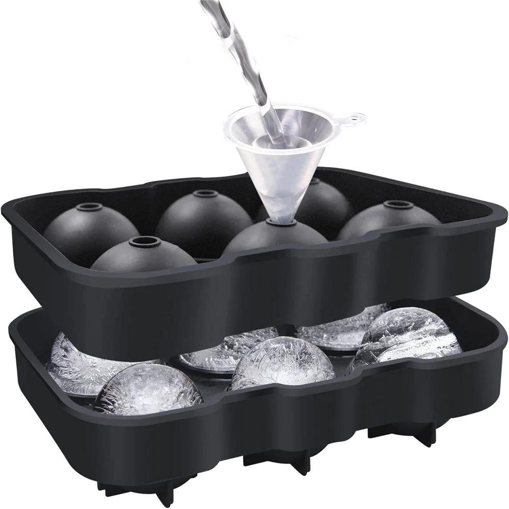 Description Picture 6 of itemIce Ball Maker Molds Silicone Sphere Ice Tray with Funnel 1.8inch Round Reusable Ice Ball Form for Cocktail Whiskey Tool