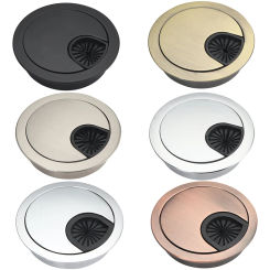 Zinc Alloy Round Table Hole Cover Wire Outlet Port Computer PC Desk Cable Grommet 50/53/60/80mm Line Holder Wiring Accessories