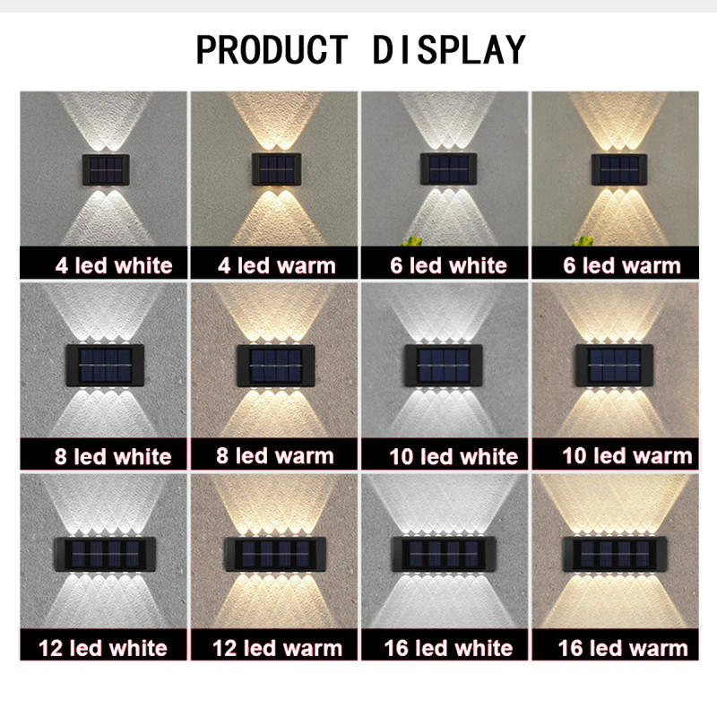 Description Picture 6 of item1-4PCS Solar Lamp Outdoor LED Lights IP65 Waterproof for Garden Decoration Balcony yard Street Wall Decor Lamps Gardening Light