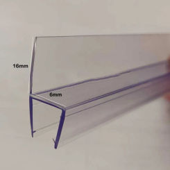 2pcs 50cm Shower Screen Door Seal Strip PVC Shower Door Bottom Seal With Drip Stripping Seal Sweep Water Blocking Strips