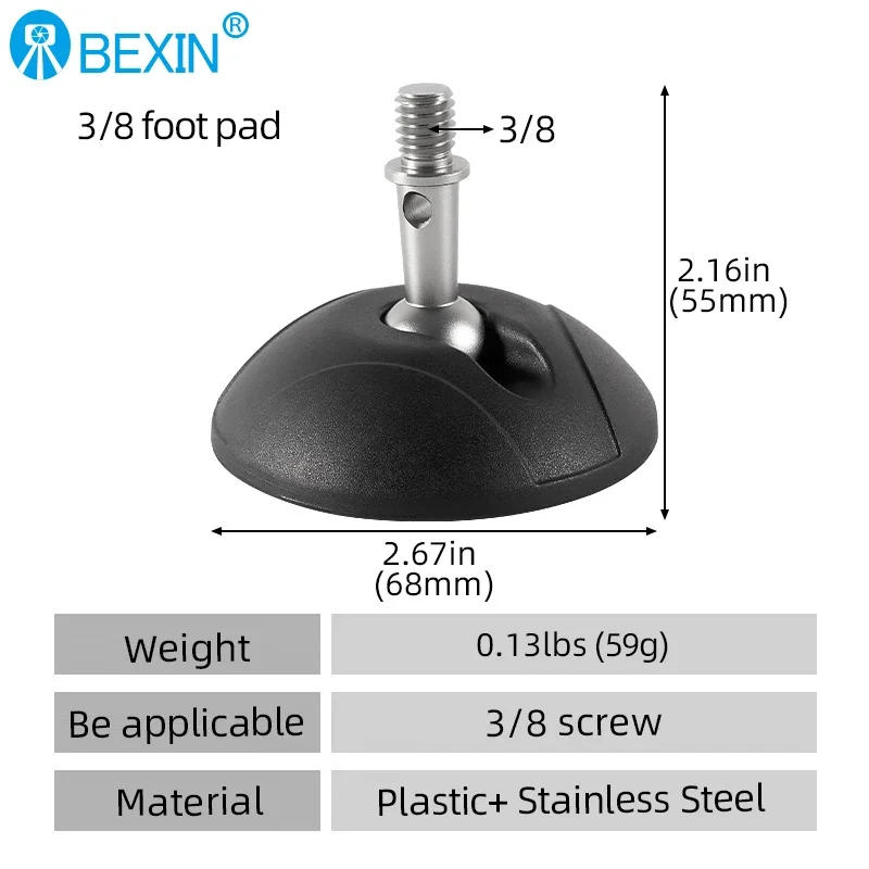 Description Picture 6 of itemGSF34 GSF37 GSF50 GSF68 Rubber Camera Monopod Tripod Foot Pad 3/8 Inch Anti Slip Release Foot Pad For Tripod Monopod Leg