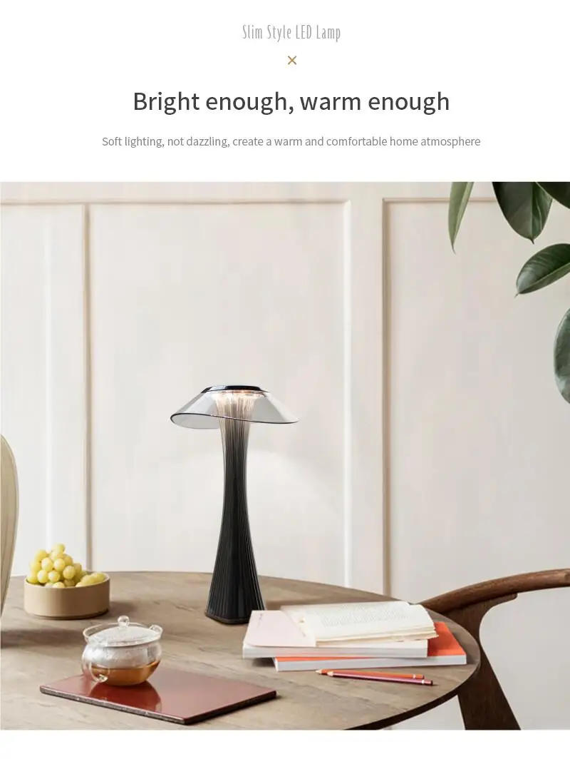 Description Picture 5 of itemLED Table Lamp With USB Charging Touch Dimmable Desk Lamp for Bedroom Bedside Coffee Bar Art Decor Lighting Creative Night Light