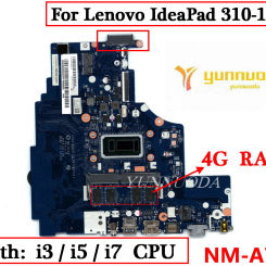 NM-A752 For Lenovo IdeaPad 310-14ISK Laptop Motherboard with i3 i5 i7 6th Gen CPU 4GB RAM Tested Good