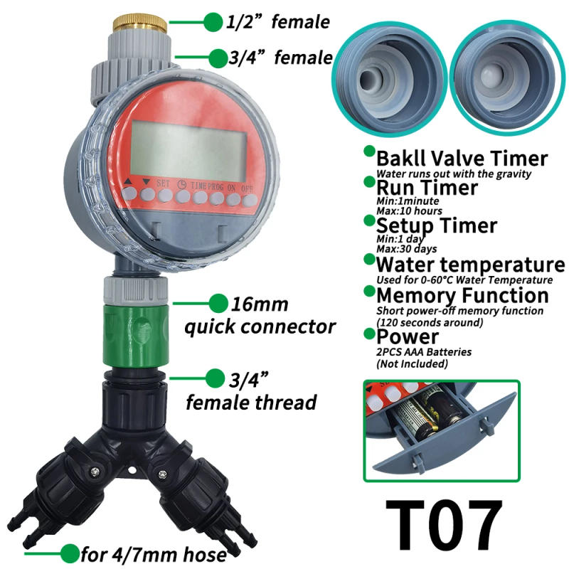 Description Picture 3 of item5-50M Garden Micro Drip Irrigation Automatic Watering System Kit Timer Controller DIY Mist Spray Cooling for Potted Plants