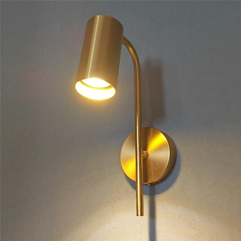 Description Picture 2 of itemNordic Bedroom Bedside Wall Lamps Golden Ones Rotatable LED Reading Wall Lamp Modern Minimalist Creative Adjustable Wall Lights