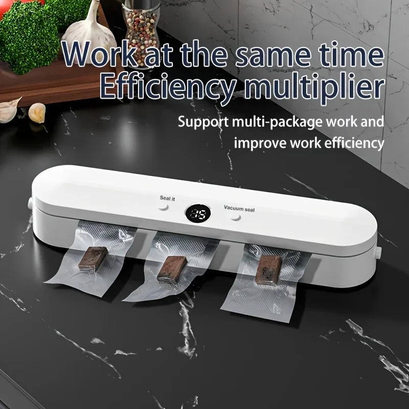 Description Picture 4 of itemXiaomi  2-in-1 Vacuum Sealer Dry and Wet Dual-purpose Automatic Packaging Machine Food Vacuum Sealer Food Preservator Home