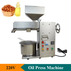 Commercial Oil Press 220V Stainless Steel Peanuts Walnuts Sunflower Seeds Oil Making Pressing Machine Food Processor
