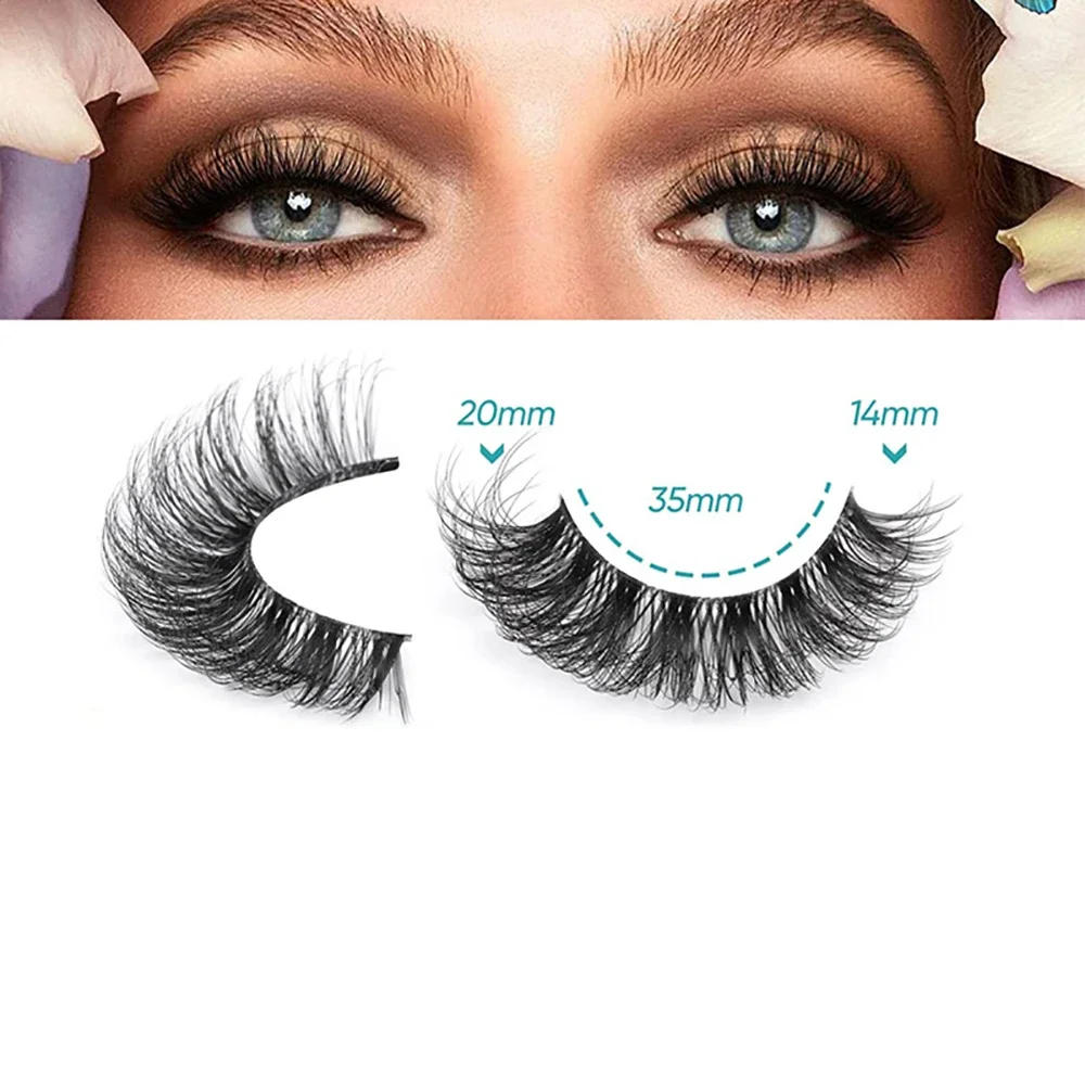 Description Picture 5 of item10 Pairs False Eyelashes 6D Super Fluffy Wispy Faux Mink Eyelashes Cat Eye Effect Dramatic Lashes Eyelash Extension Makeup