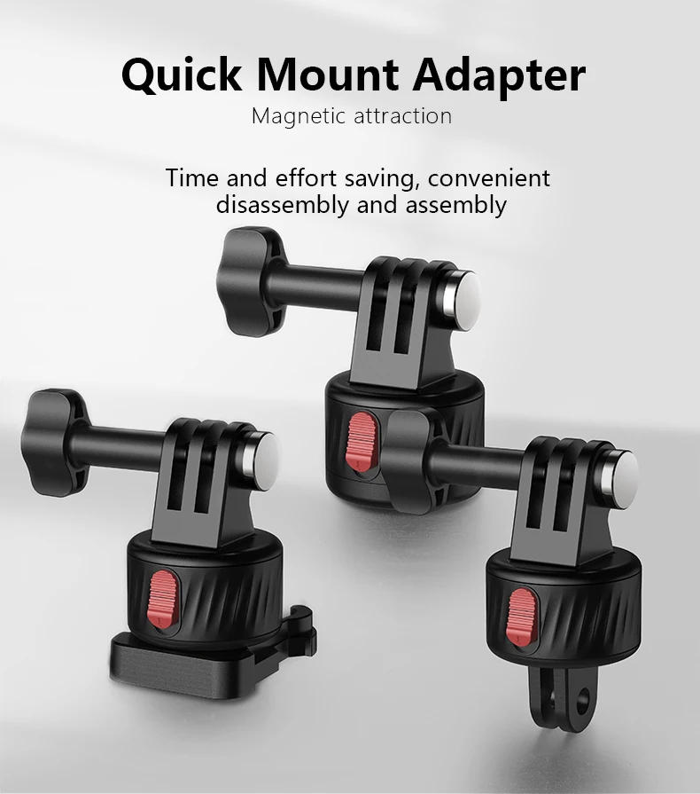 Description Picture 2 of itemQuick Release Magnetic Mount Base GoPro & 1/4'' Tripod Mount Base Adapter for GoPro 11 10 9 Insta360 Action Camera Accessories