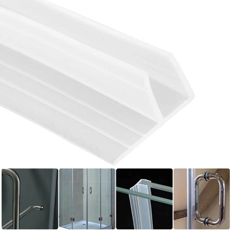 Description Picture 3 of item1Pc F-Shaped Seal Strip Bath Shower Screen Door Waterproof Strip Rubber 2m Length 6mm Width For Shower Sliding Glass Door