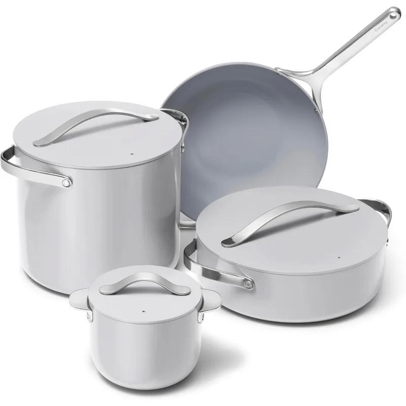 Description Picture 6 of itemCaraway Specialty Cookware Sets Small Cookware Sauté Pans Round Saucepans and Stock Pots-3 Lids & Storage Organizer Included