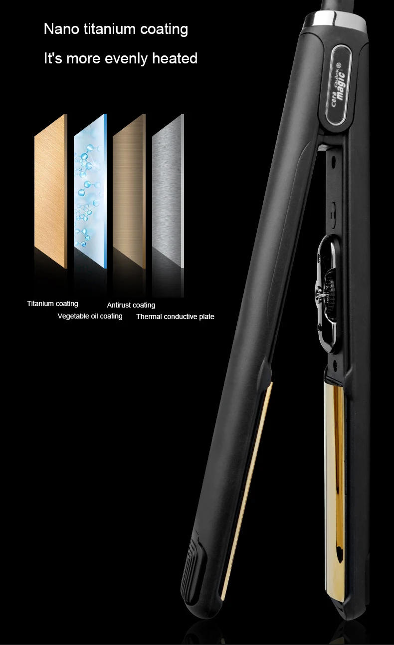 Description Picture 5 of itemCustom OEM Max Hair Irons Super Wide Titanium Plate Flat Iron Professional Wholesale Hair Straightener