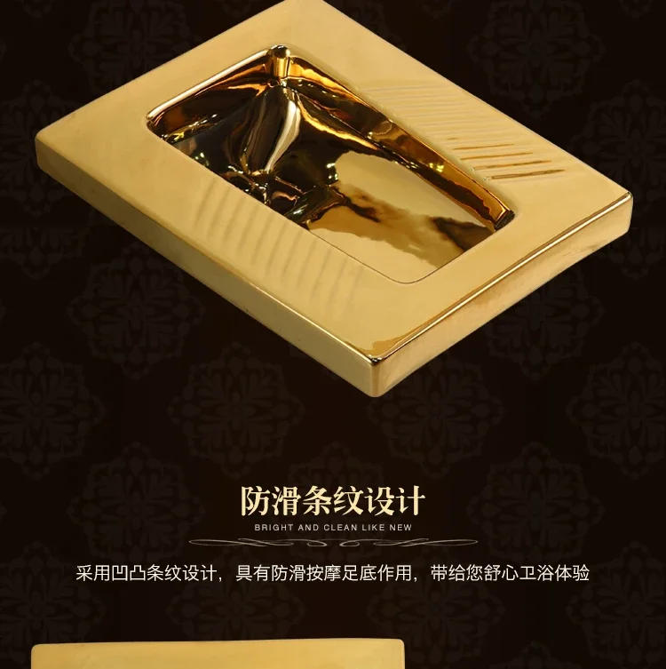 Description Picture 6 of itemY  Complete Set of Water Tank Golden Toilet Potty Chair Toilet Ceramic Urinal  унитаз напольный  غطاء مرحاض ارضي