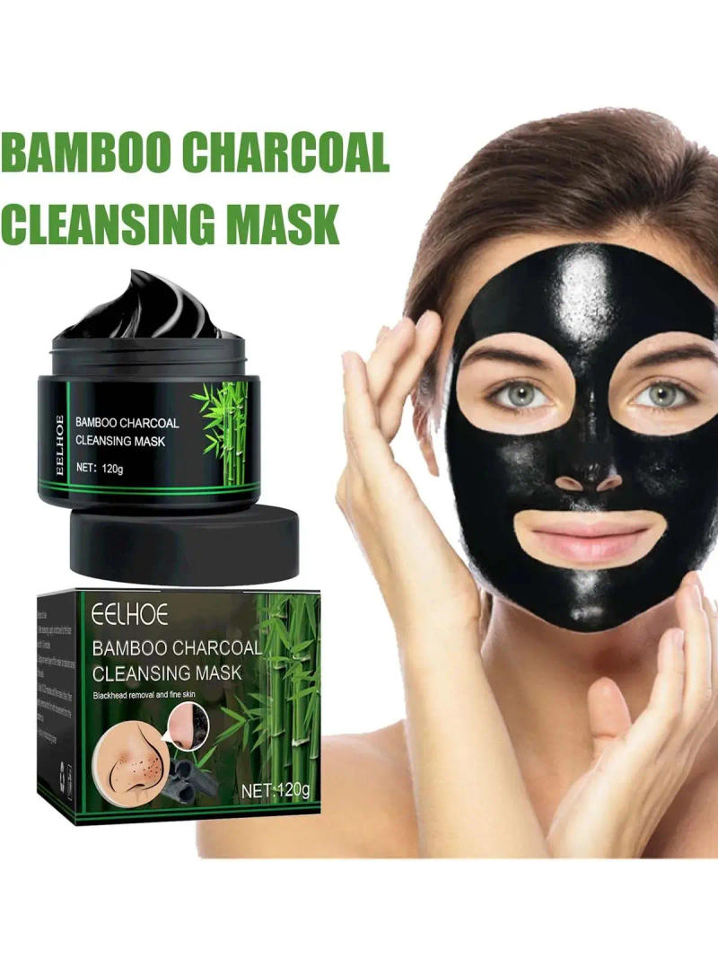 Description Picture 2 of itemBamboo Charcoal Facial Blackhead Remover Mask Deep Cleansing Shrink Pore Nose Black Dots Peel off Remove Stickers Skin Care