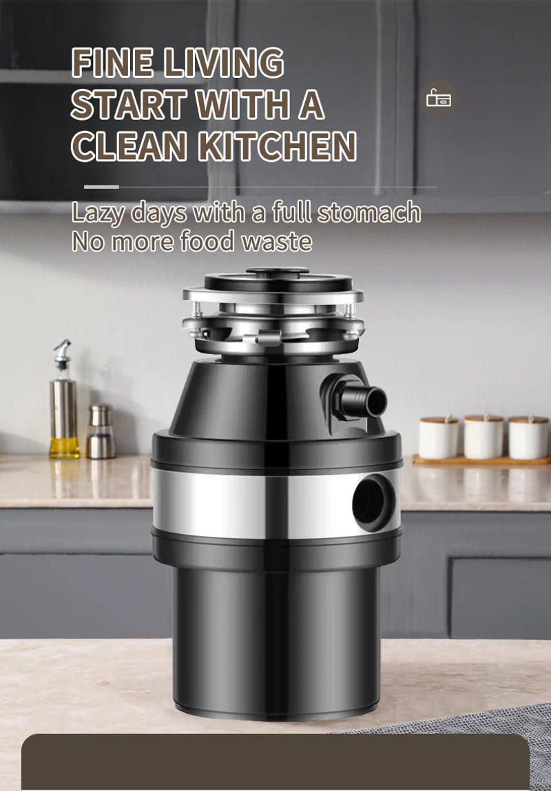 Description Picture 4 of itemDIVEDEER Kitchen Garbage Disposal Stainless Steel Food Crusher Waste Disposer for Residue Processor Air Switch Easy Install 560W