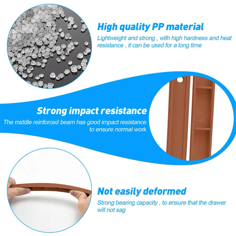 Description Picture 4 of item10 Pcs Draw Rail Plastic Drawer Slides For Cabinet Cupboard Drawer Runners  Draw Runners Replacement Parts180mm/235mm/298mm