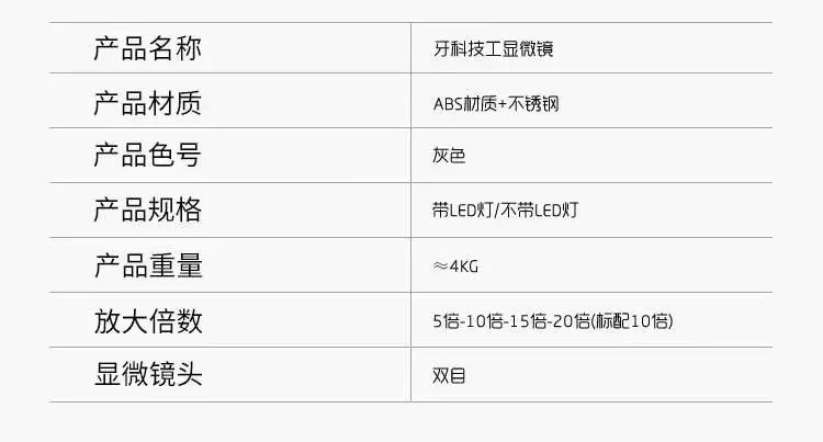 Description Picture 4 of itemDental technician8x10xbinocularmagnifying glass binocular stereomicroscopedental denture processingLEDlamp portторшерمصباح ارضي