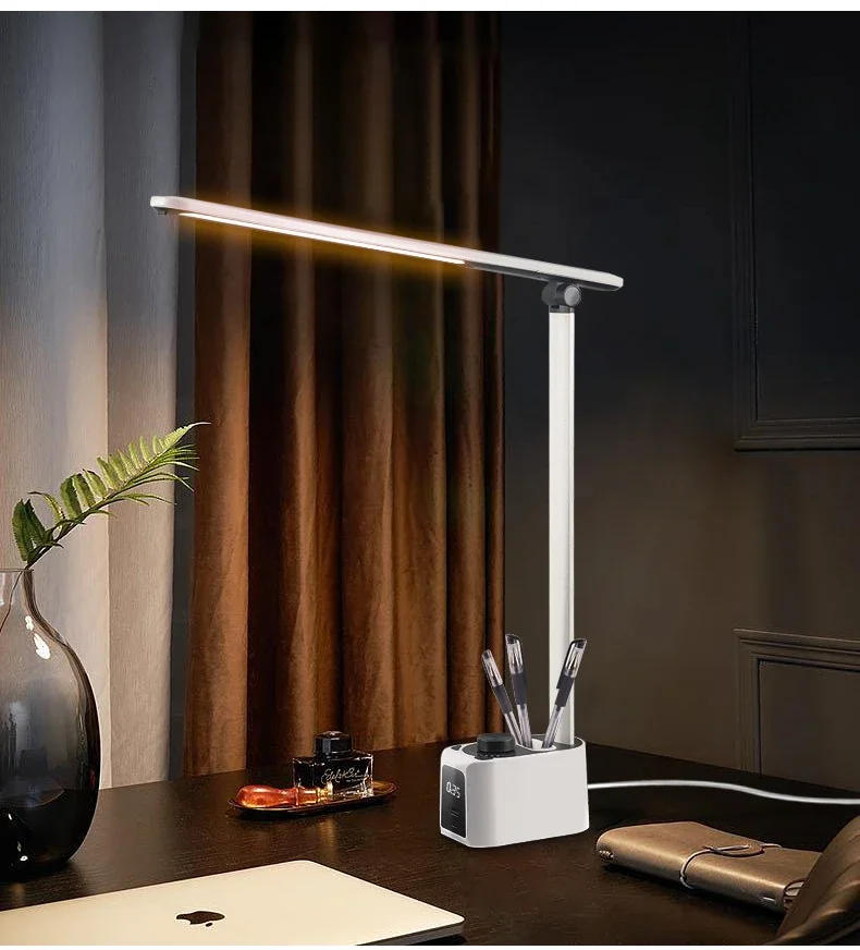 Description Picture 3 of itemLED Desk Lamp Foldable Study Dimmable Office Rechargeable Bedside Lamp for Read Brightness Eye Protect Display Screen Table Lamp