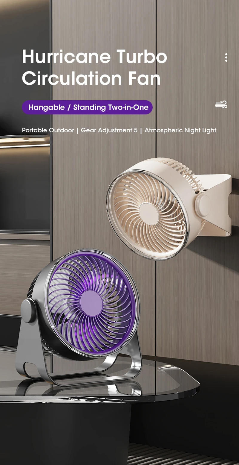 Description Picture 2 of itemMultifunctional Electric Fan Circulator 5-speed Adjustable Portable Home Quiet Ventilator Desktop Wall Ceiling Fan Air Cool Fan