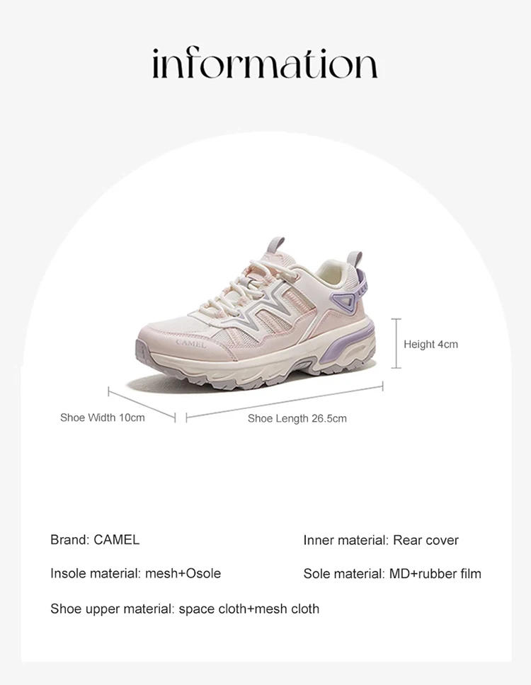 Description Picture 3 of itemGOLDEN CAMEL Outdoor Hiking Shoes Men and Women Sneakers Breathable Running Sports Shoes for Men Mesh Casual Shoes Lightweight