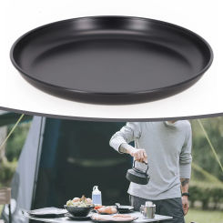 Camping Food Pan Green Black Tableware Cookware Cooking Plate For Outdoor Picnic Dish Camping Cooking Supplies