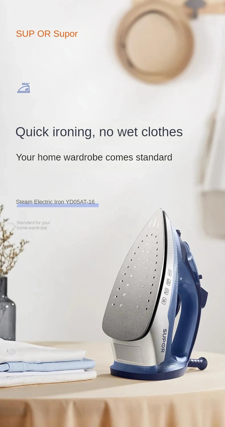 Description Picture 2 of itemSupor Electric Iron Household Steam Small Flat Ironing Handheld Portable Pressing Machines Mini Ironing Clothes Electric Iron