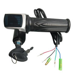 36V 48V 60V  Electric Scooter Throttle Grip With Key Lock Power Indicator Durable E-bike Accessories Motor With LCD Display