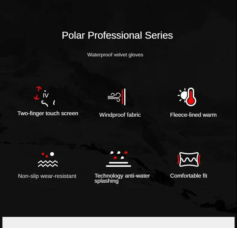 Description Picture 4 of itemWinter Fishing Gloves 2 Finger Flip Waterproof Winter Warmer Gloves Windproof  Men Women Wind Protection Fishing Angling Gloves