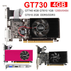 GT730 4GB DDR3 128/64Bit Graphics Card GT740 4GB DDR5 Video Cards GT610 1/2GB GPU Display Cards PCI-E2.0 16X PC Graphics Cards