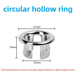 Plastic Sink Hole Overflow Cover for Kitchen Bathroom Basin Trim Bath Drain Cap Sink Wash Basin Round Overflow Ring Plug