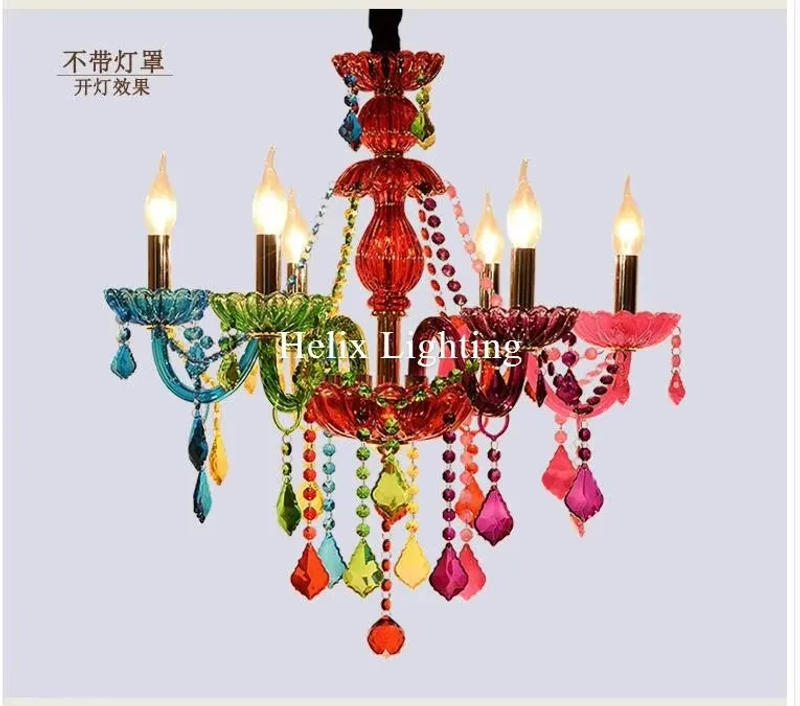 Description Picture 4 of itemModern Decora D60cm H55cm Colorful Crystal Chandelier Lamp Crystal Modern Lighting AC Guaranteed 100% Crystal Pendant Lamp