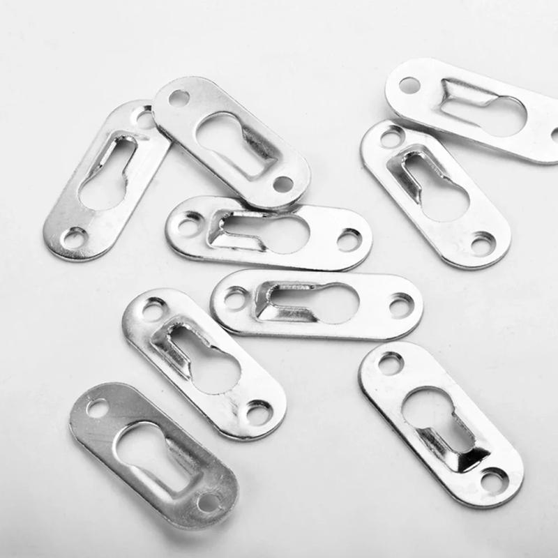 Description Picture 4 of item1PC Metal Mirror Hook Snap Hanger Wall Invisible Flat Frame Bracket For Picture Frame Photo Frame Furniture Fixed Mirror Fixed