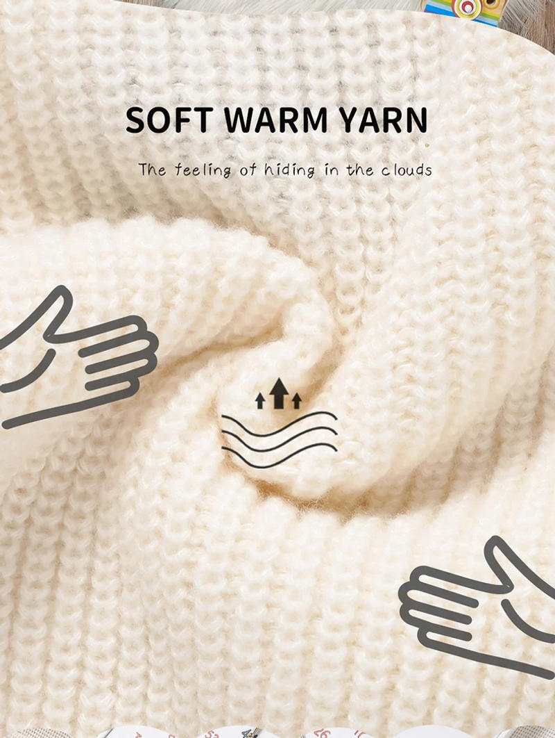 Description Picture 3 of itemBaby Sweaters Knitted Newborn Girl Boy Pullover Long Sleeve Autumn Infant Children Clothing Cute Cartoon Hedgehog Tops Outerwear