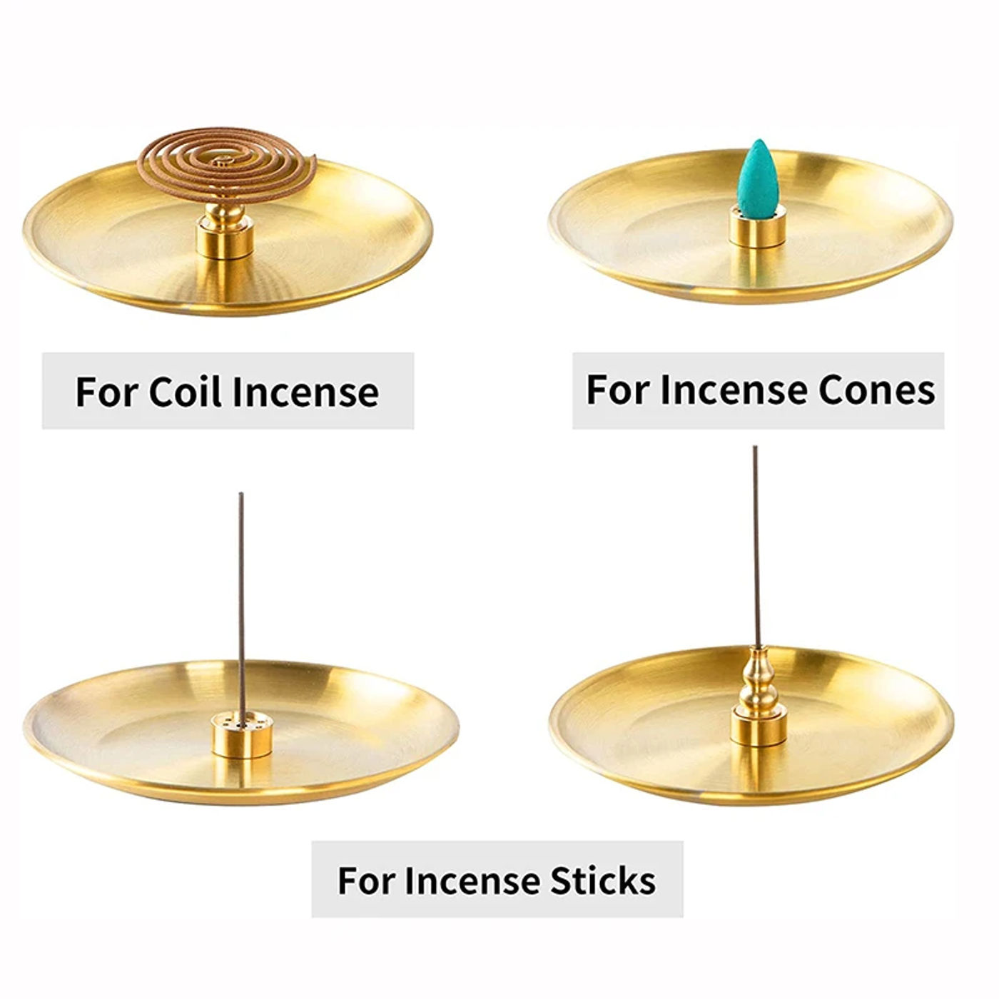 Description Picture 3 of itemCreative Metal Incense Burner Brass  Gourd&9 Holes Incense Holder Incense Plate Ash Catcher Buddhism Supplies Home Decor