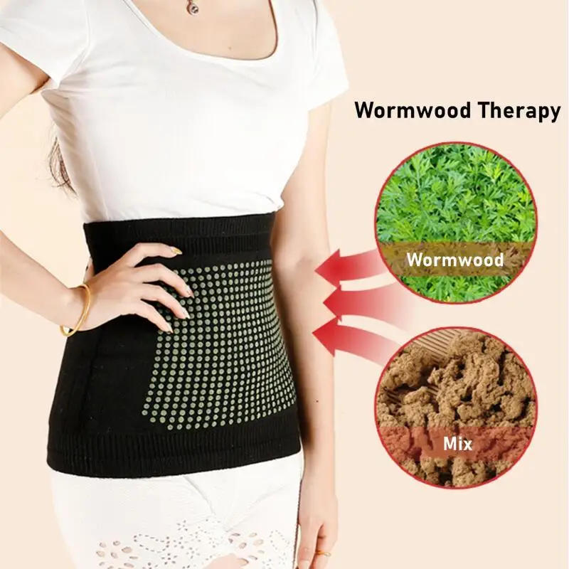 Description Picture 5 of itemThemal Kidney Waist Support Abdominal Binder Lumbar Support Cashmere Waist Warmer Stomach Protector Slim Waist Trimmer Belt