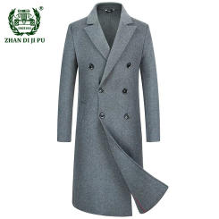 Winter Wool Coat Men Business Casual Korean Fashion Long Trench Coat Men Solid Thick Double-breasted Wool Coats Outwear Men 2024