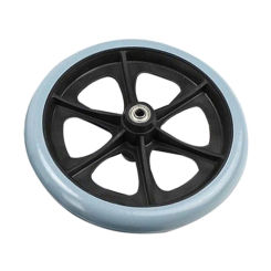 6/8 Inch Heavy Duty Wheelchair Front Castor Wheels Smooth Flexible Solid Tire Wheel Wheelchair Replacement Parts M4YD