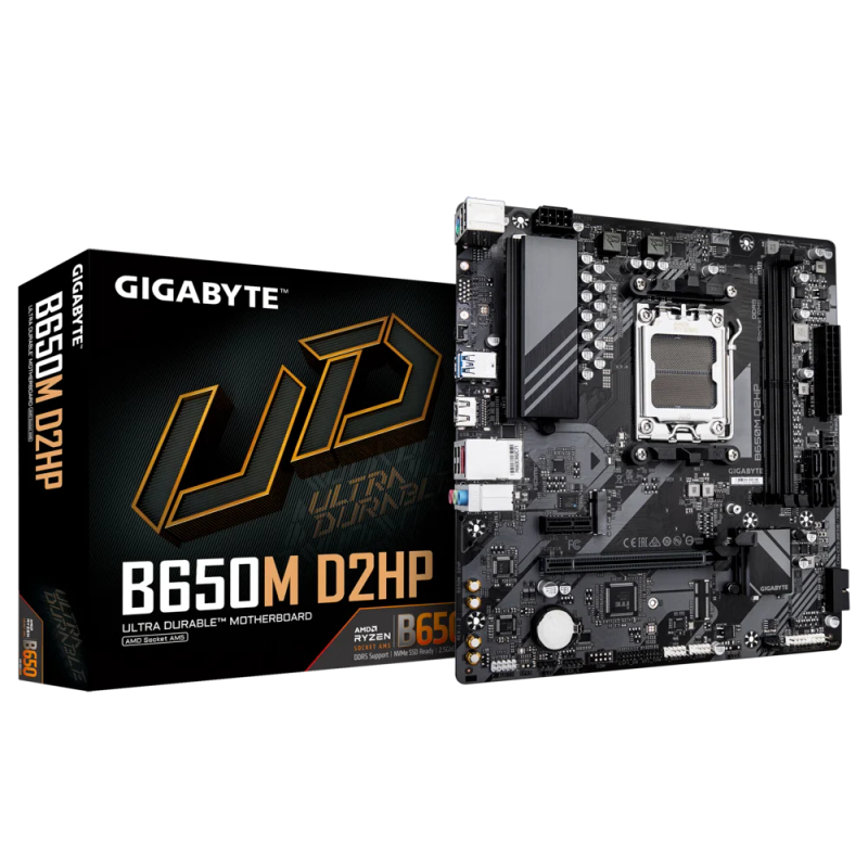 Description Picture 2 of itemNew GIGABYTE B650M D2HP Motherboard with 2 Ram Slots max 96GB 4 SATA AM5 Mainboard For AMD Ryzen 5 7500F 7600x CPU RAM Kit