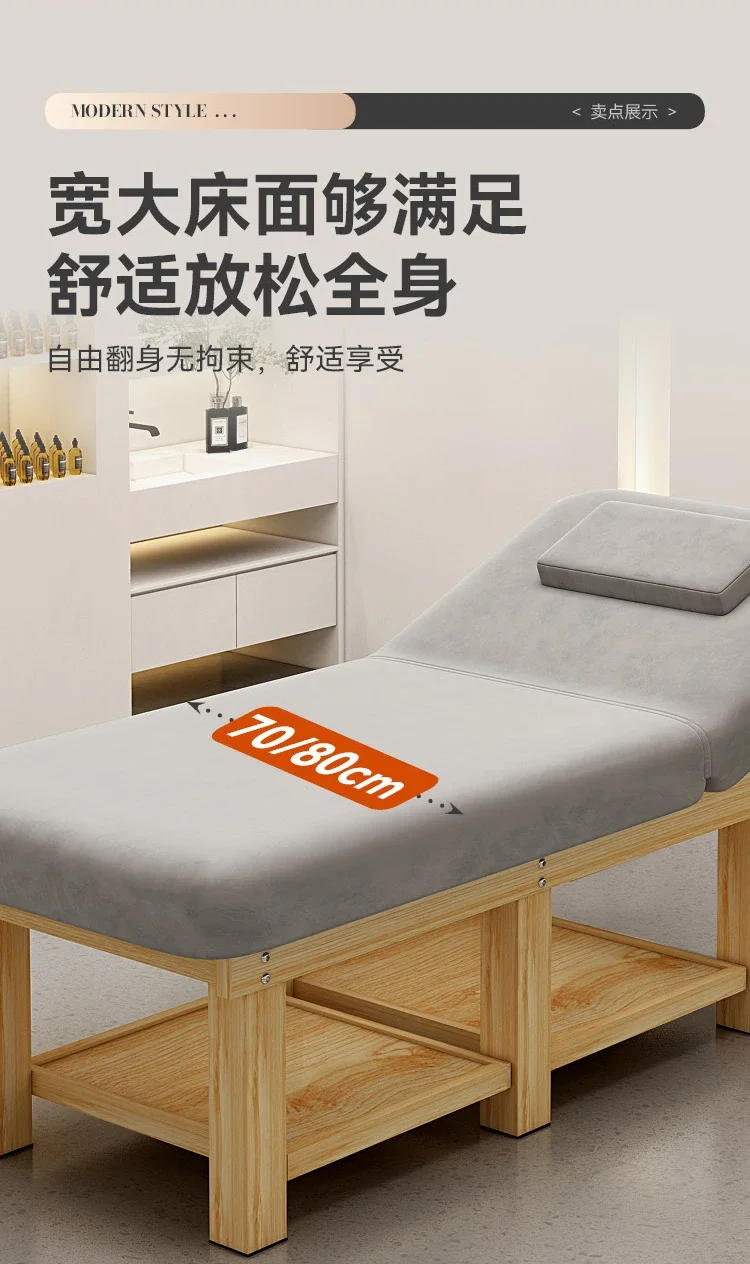 Description Picture 6 of itemJapanese Treatments Wooden Beds Professional Eyelashes Aesthetic Massage Stretcher Beauty Salon Bag Tables Massageliege Message