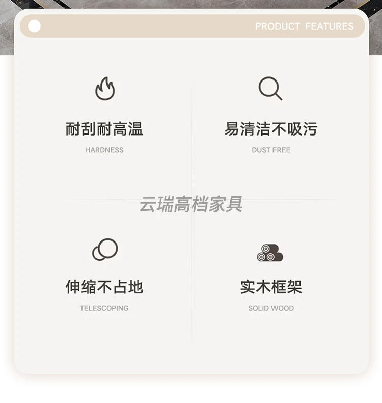 Description Picture 3 of itemDinning Tables Sets Reception Chairs Kitchen Restaurant Cafe Table Extendable Multifunction Home Furniture Esstisch Dining LT