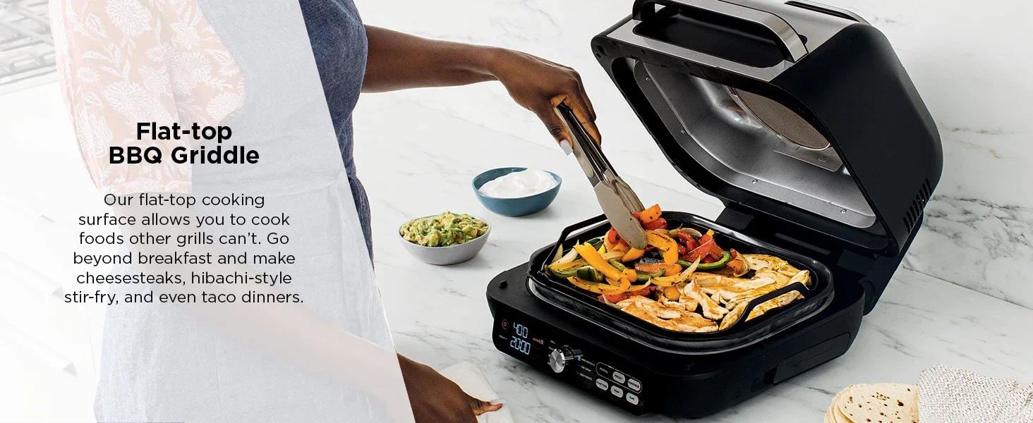 Description Picture 4 of itemIG651 Foodi Smart XL Pro 7-in-1 Indoor Grill/Griddle Combo use Opened or Closed Air Fry Dehydrate & More