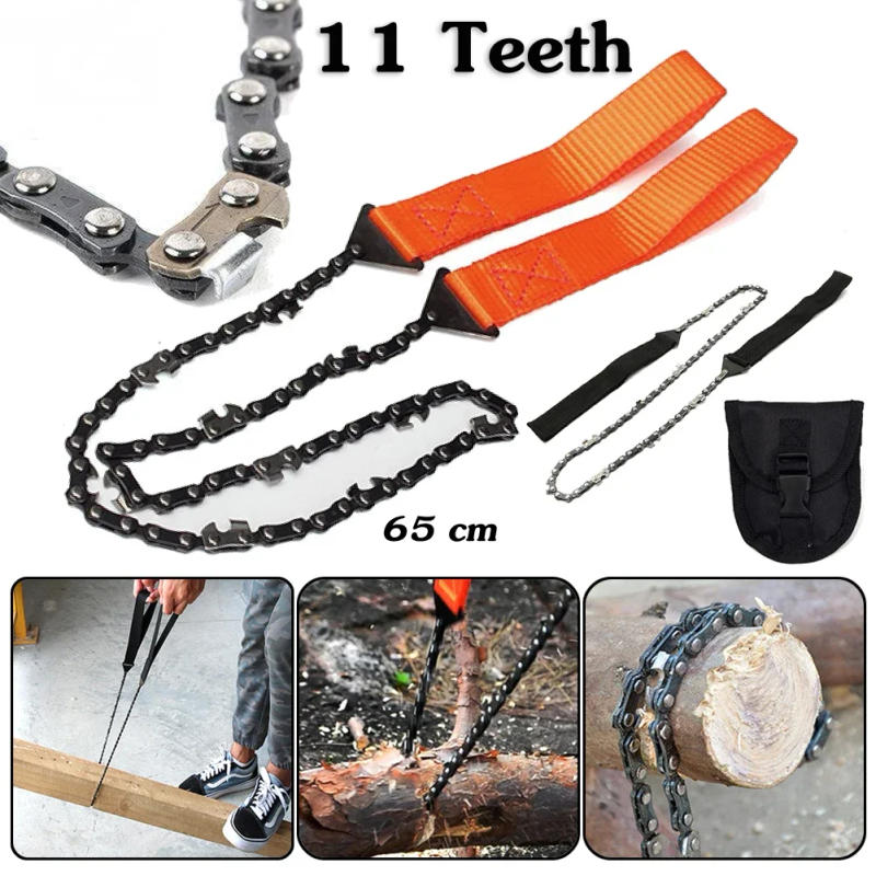 Description Picture 5 of item24 Inch Pocket Chain Saw Hand ChainSaw 65 Manganese Steel Outdoor Wood Cutting Chain Saw Emergency Camping Hiking Survival Tool