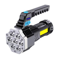 Portable LED Flashlight USB Rechargeable Waterproof 7 Core Handheld Lantern COB Led Flashlights for Outdoor Camping Hiking   4