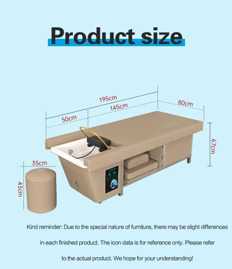 Description Picture 3 of itemHeadspa Hair Wash Pedicure Chair Backwash Comfortable Stylist Washing Beauty Spa Wash Hair Salons Chair Fryzjerskie Shampoo Foot