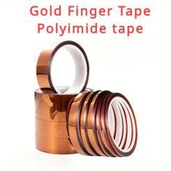 30m Long Gold Finger High Temperature Resistant Tape Polyimide Tape Multi Size Pet Anti Static Lithium Battery Insulation Tape