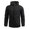 Spring Autumn Men's Casual Jacket Thin Outdoor Hooded Trench Men Fashion Solid Color Windproof Tooling Windbreaker Oversize 5XL