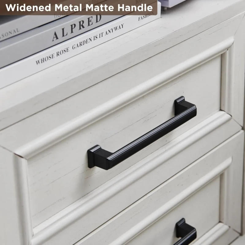 Description Picture 6 of item18" Farmhouse Nightstand with Charging Station,End Table with 2 Drawers Storage,Side Table,Bedside Cabinet for Bedroom,Living Ro