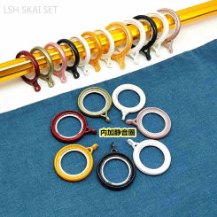 20pcs Curtain Hook Ring Curtain Rod Ring Buckle Thickened Silent Hanging Ring Roman Rod Curtain Hardware Bathroom Accessories